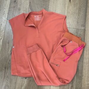 Figs Scrubs Great Condition Color: Terra Cotta